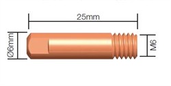 Kontaktdyse  M6 x 25  ø0,8 mm Ecu